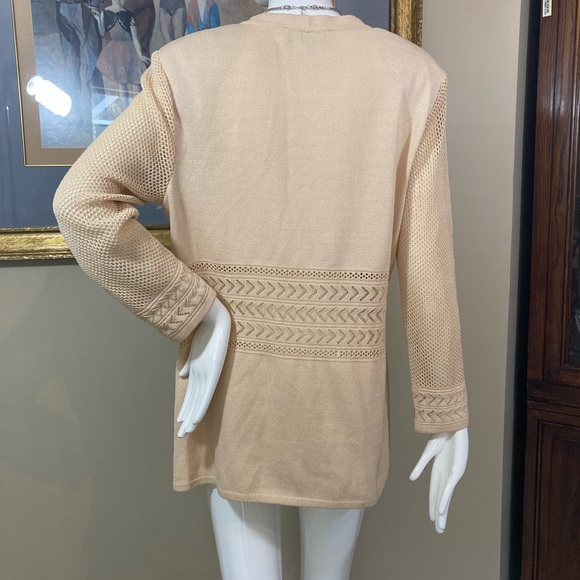 🆕🏷️ St.John Collection by Marie Gray Long Tan Blazer - Picture 7 of 14